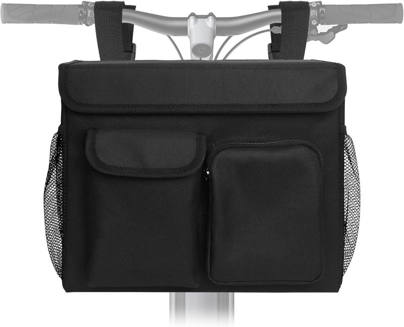 Jenlan Mobility Scooter Bag for Wheelchairs & Rollators - 13x5.9x10.2inch Storage Organizer Pouch with Laptop Pocket, Cup Holders | Waterproof Scooter Basket for Essentials, Phones, Accessories - Image 1